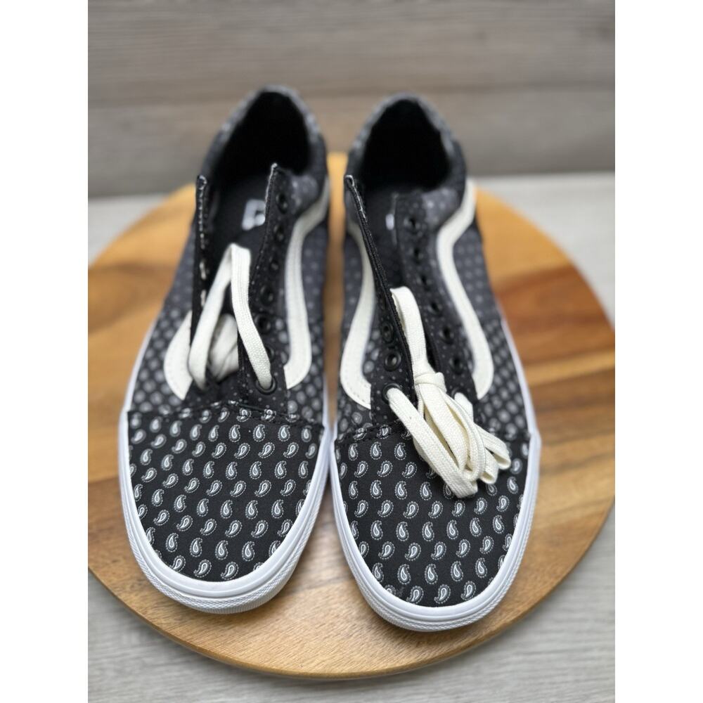 Vans Old Skool Black Gray White Patchwork Tie Pri… - image 3